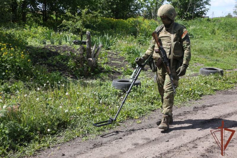Саперы Росгвардии разминировали дороги в населенном пункте Донецкой Народной Республики
