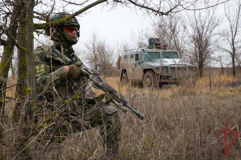 Росгвардейцы поразили опорные пункты противника и уничтожили военную технику ВСУ