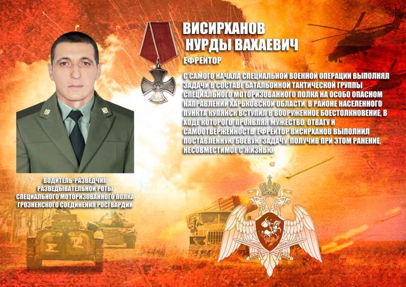 Имя героически погибшего росгвардейца навечно внесено в списки личного состава воинской части в Грозном