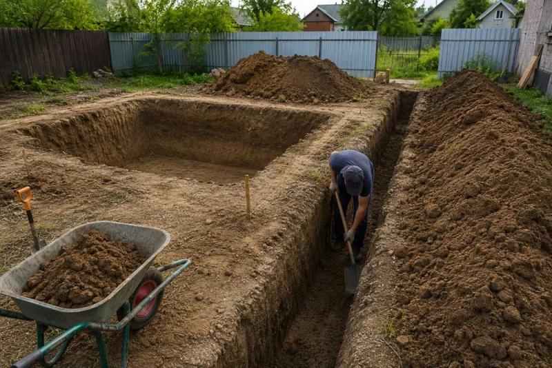 Траншея, яма или котлован: какой объем земляных работ реально выполнить вручную